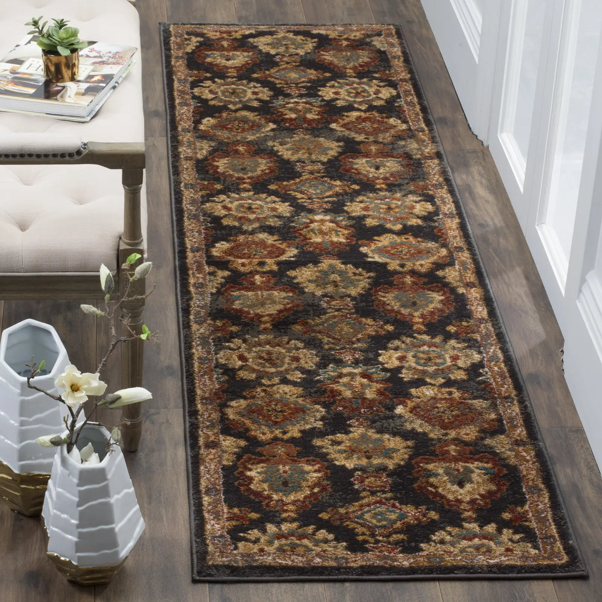 Safavieh Summit 2'-3" x 8'-0" Rug in Dark Grey / Dark Grey