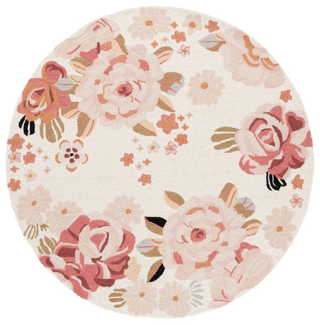Safavieh Jardin 6'-0" x 6'-0" Rug in Ivory / Pink
