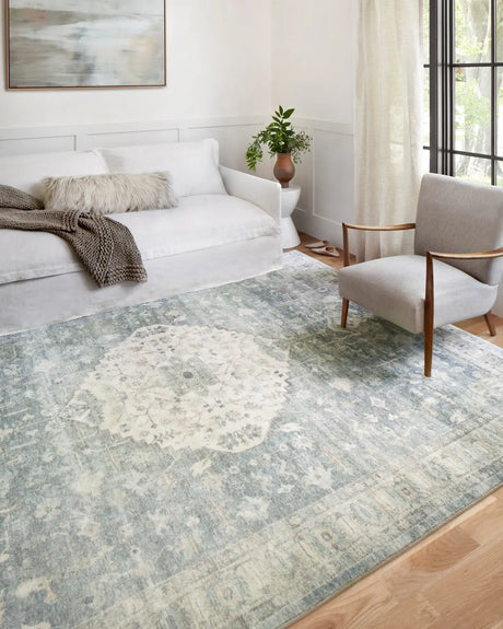 Loloi Rosette Ros-07 Denim/Fog Rugs - room scene 2