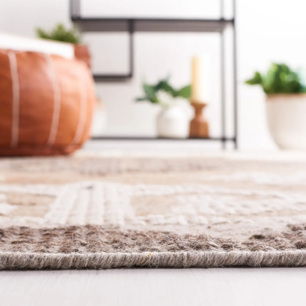 Safavieh Kenya 4'-0" x 6'-0" Rug in Brown / Charcoal