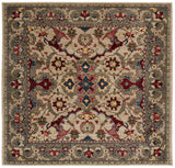 Safavieh Kashan 6'-7" x 6'-7" Rug in Ivory / Taupe