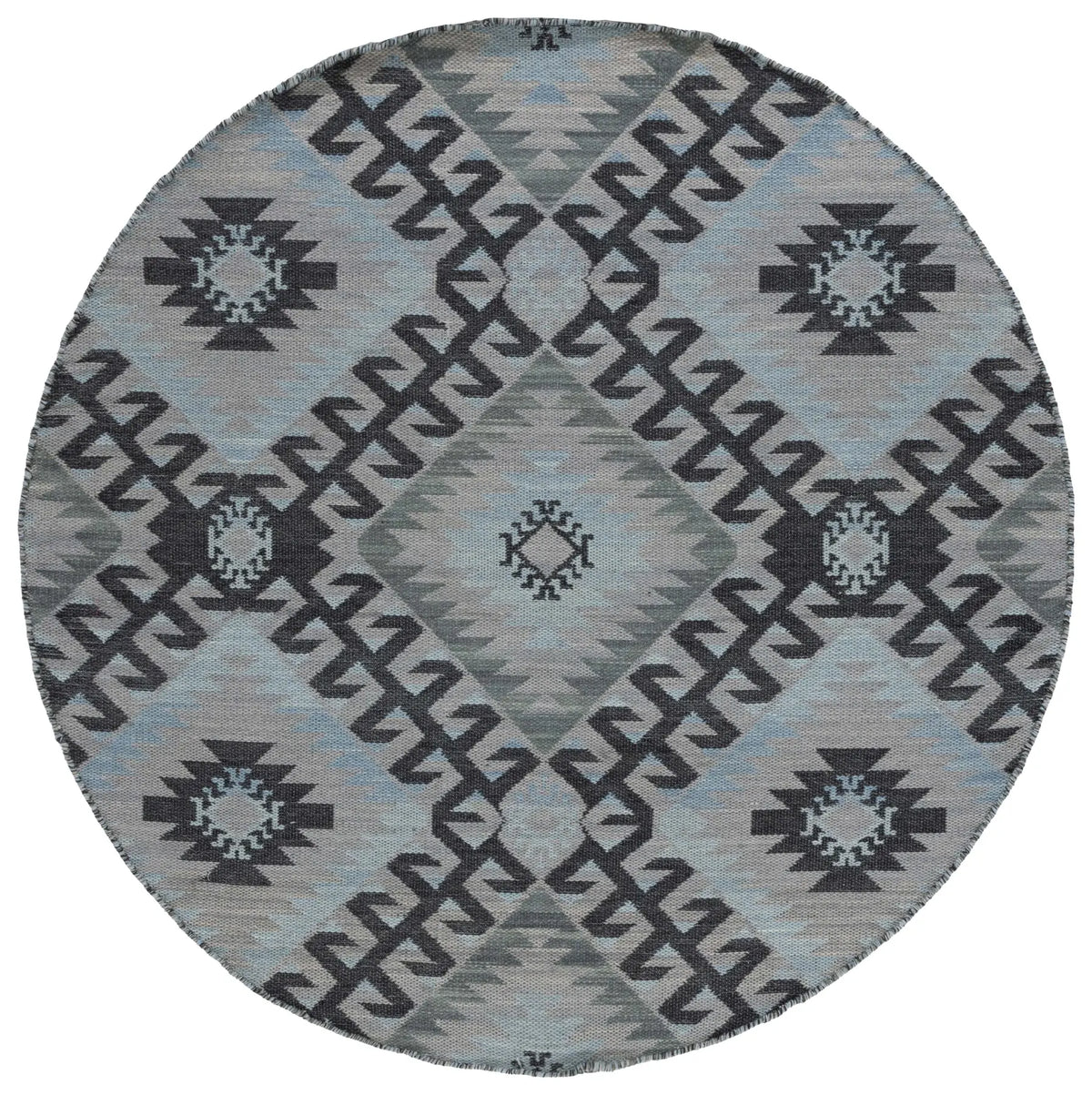 Safavieh Kilim 6'-0" x 6'-0" Rug in Grey / Black