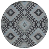 Safavieh Kilim 6'-0" x 6'-0" Rug in Grey / Black