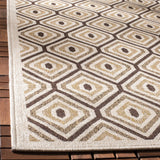 Safavieh Veranda 4'-0" x 5'-7" Rug in Cream / Chocolate