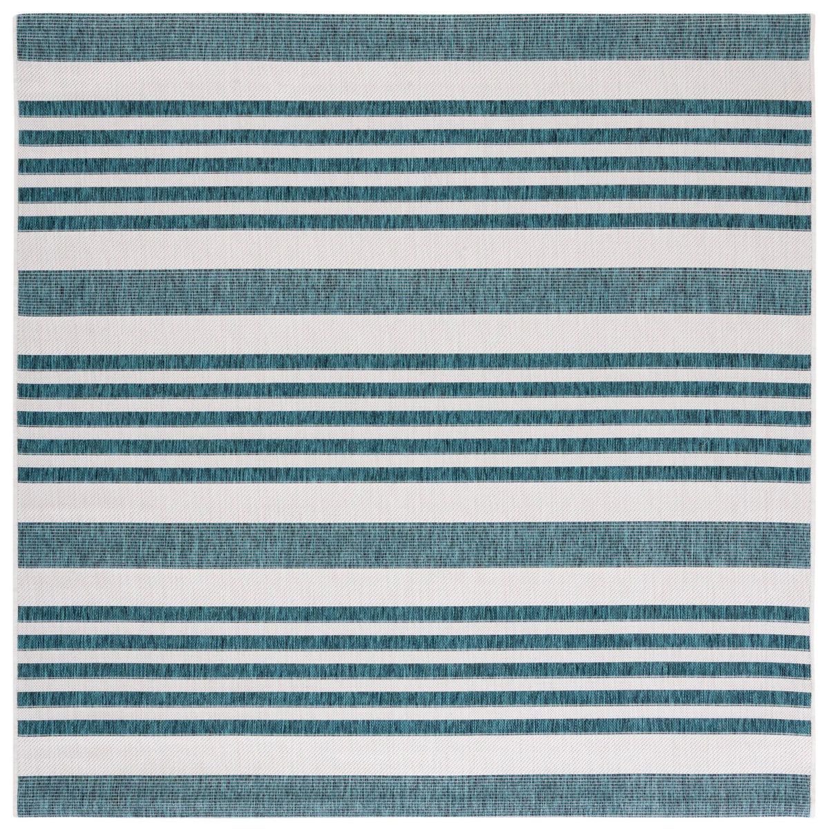 Safavieh Courtyard 6'-7" x 6'-7" Rug in Ivory / Teal