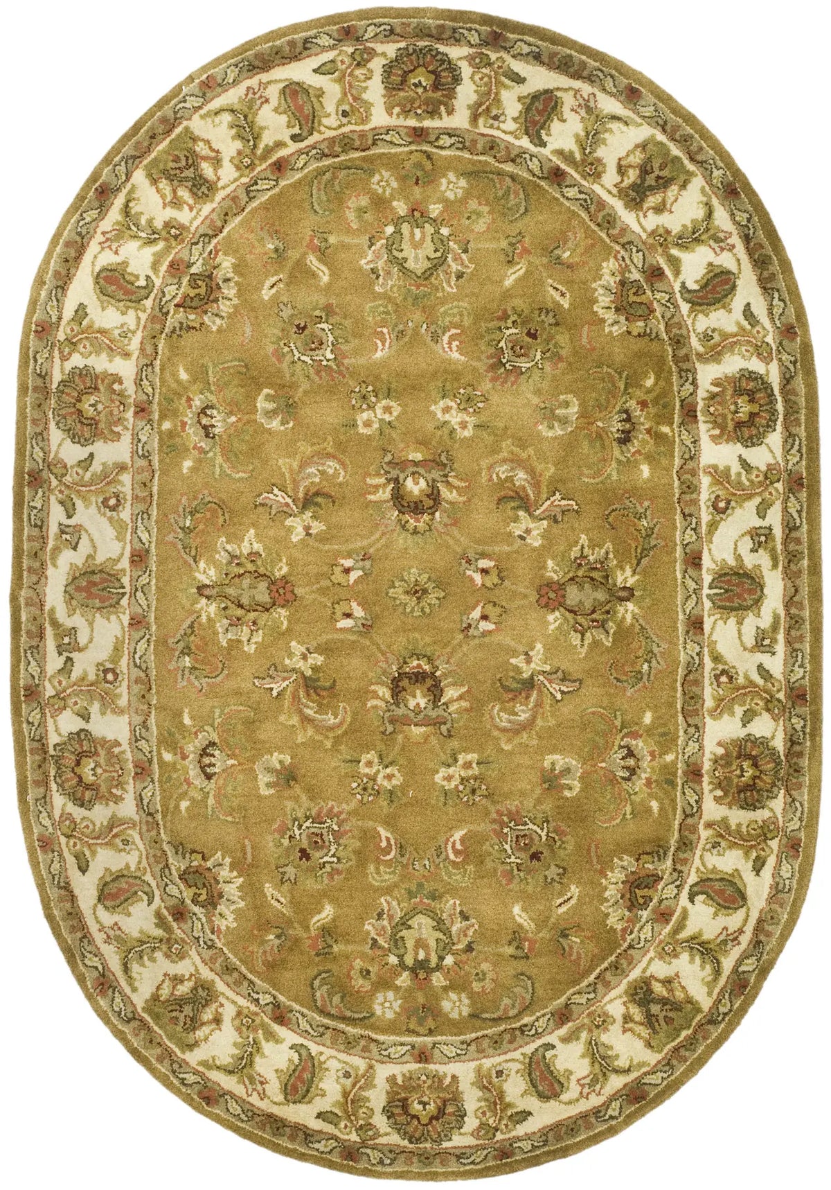 Safavieh Heritage 4'-6" x 6'-6" Rug in Mocha / Ivory