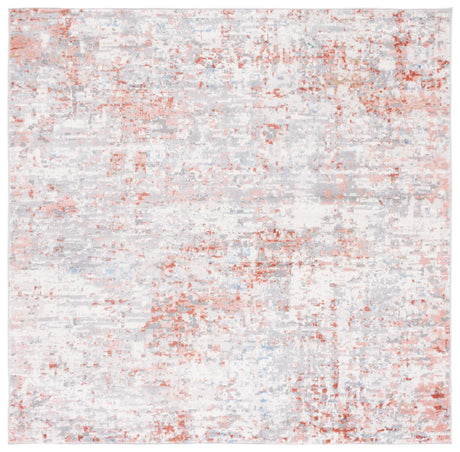Safavieh Shivan 100 6'-7" x 6'-7" Rug in Ivory / Rust