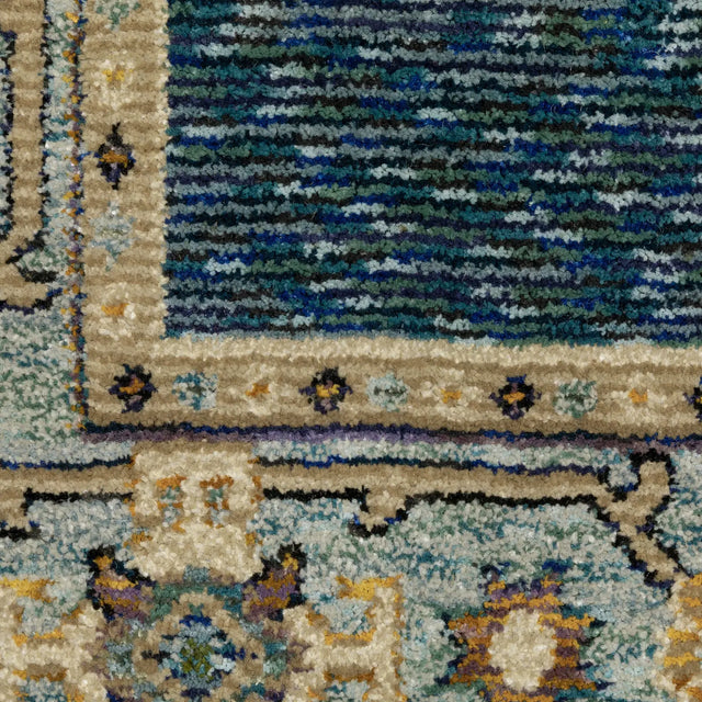 Oriental Weavers Sphinx Andorra 2430A Blue/ Gold Rug - room scene 2