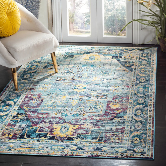 Safavieh Crystal 4'-0" x 6'-0" Rug in Teal / Purple
