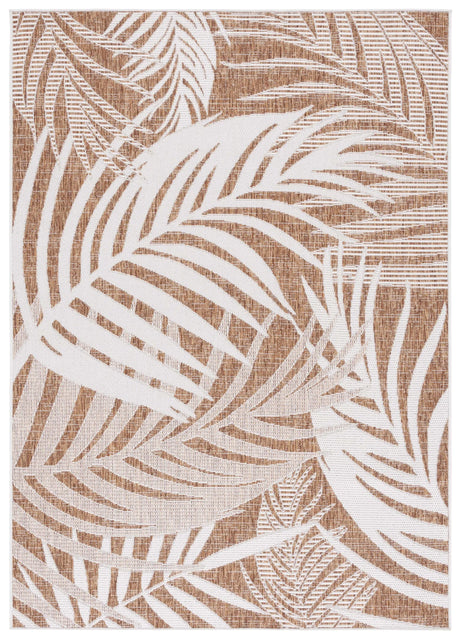 Safavieh Beach House 4'-0" x 6'-0" Rug in Brown / Ivory