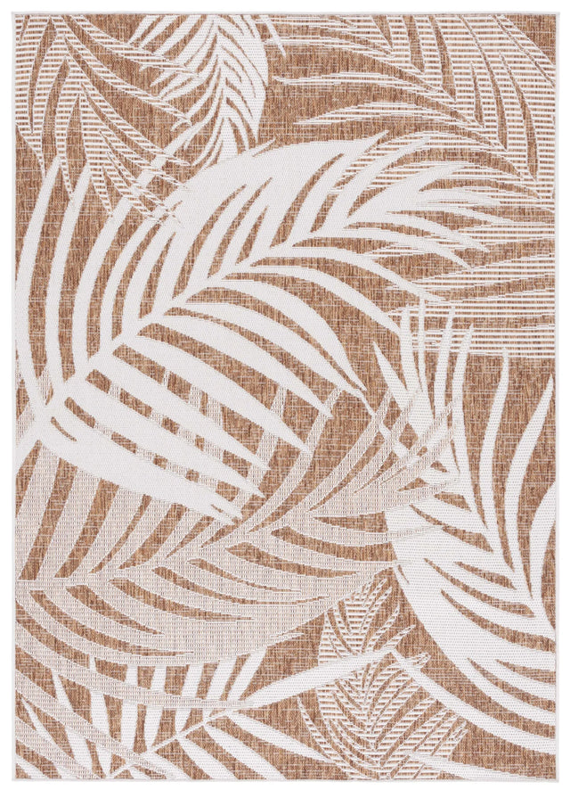 Safavieh Beach House 4'-0" x 6'-0" Rug in Brown / Ivory