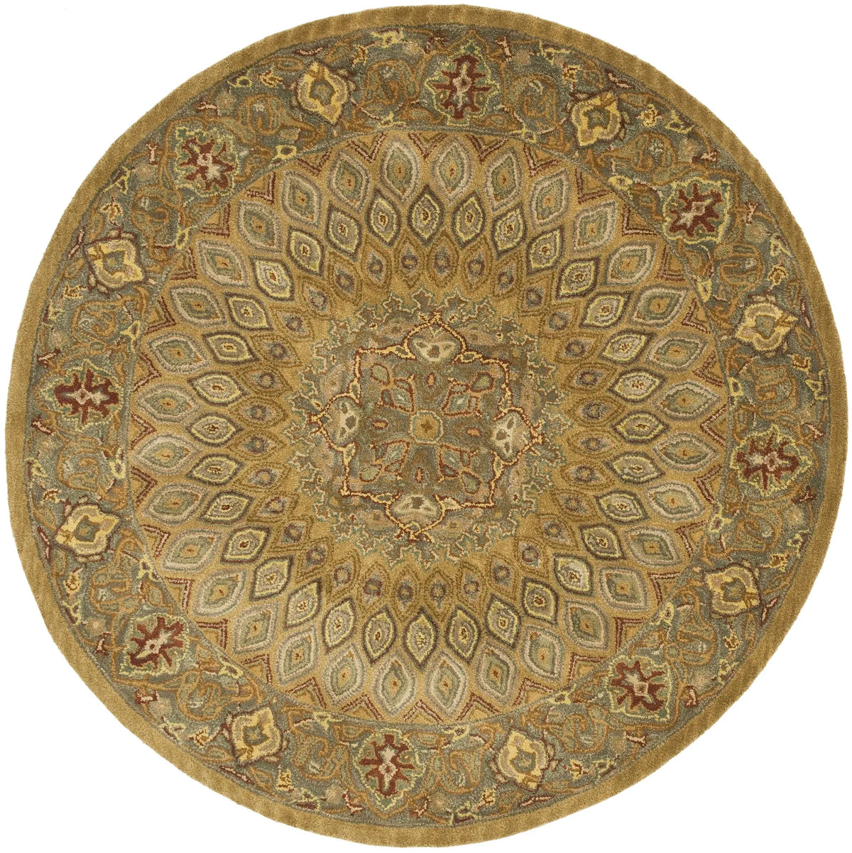 Safavieh Heritage 6'-0" x 6'-0" Rug in Light Brown / Grey