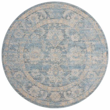 Loloi Odette Odt-03 Sky/Beige Rug - round flat