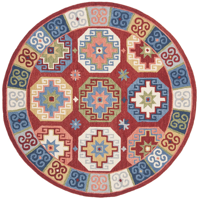 Safavieh Aspen 7'-0" x 7'-0" Rug in Red / Blue