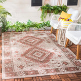 Safavieh Courtyard 5'-3" x 7'-7" Rug in Beige / Red