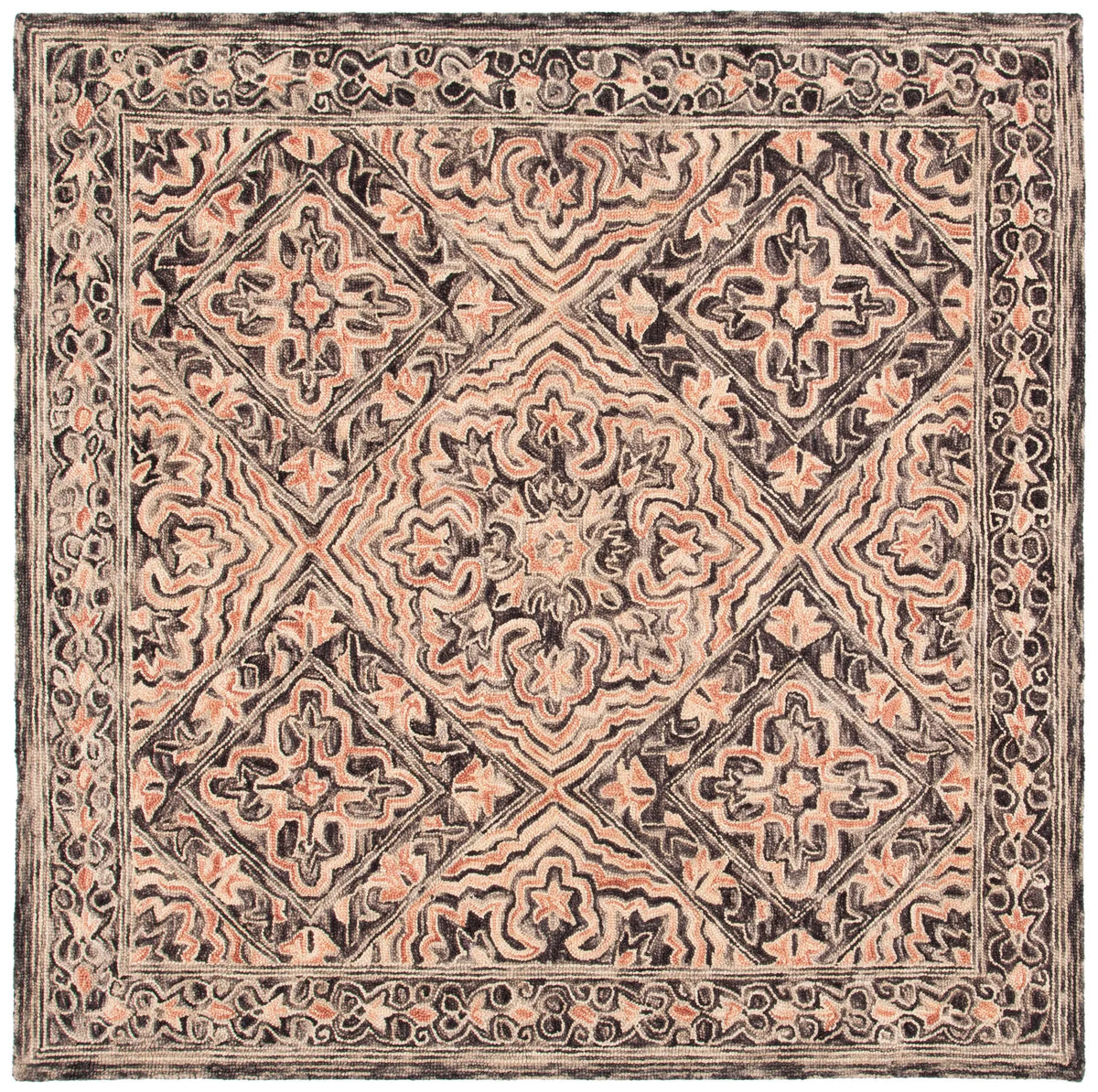 Safavieh Trace 6'-0" x 6'-0" Rug in Black / Red