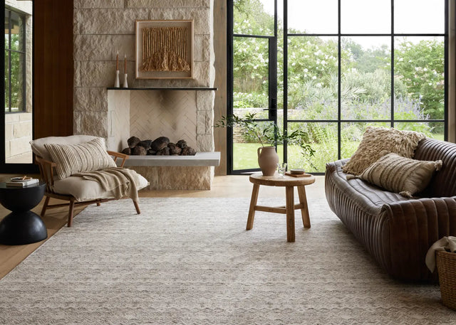 Loloi Raven Rav-03 Dove/Ivory Rug - room scene 1 horizontal
