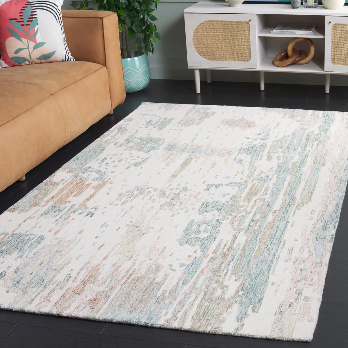 Safavieh Metro 4'-0" x 6'-0" Rug in Ivory / Green