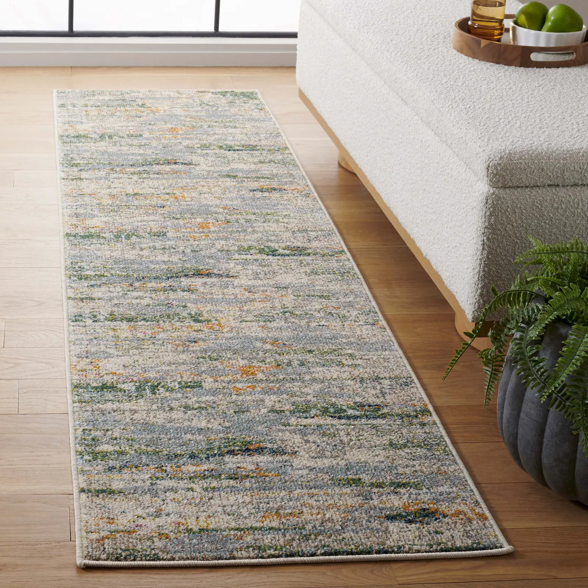 Safavieh Madison 2'-2" x 8'-0" Rug in Green / Blue