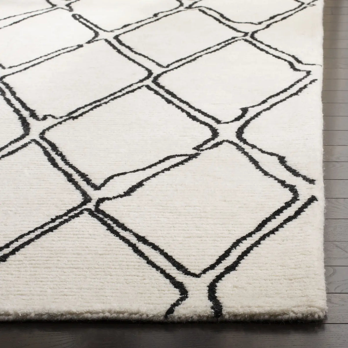 Safavieh Casablanca 5'-0" x 8'-0" Rug in Ivory / Black