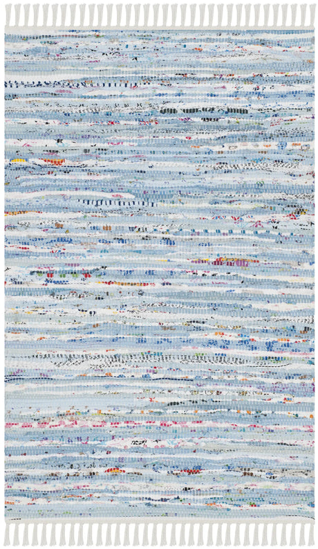 Safavieh Rag Rug 2'-0" x 3'-0" Rug in Light Blue / Multi