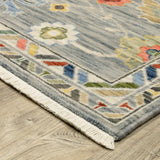 Oriental Weavers Sphinx LUCCA 2888G Grey Floral Rugs - corner detail