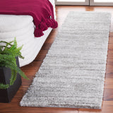 Safavieh Jasmine Shag 2'-0" x 8'-0" Rug in Grey / Ivory