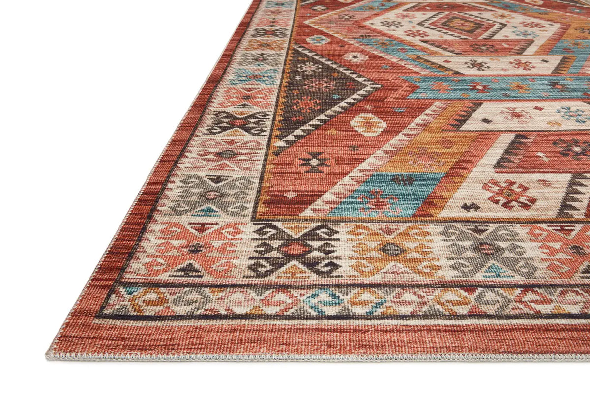 Loloi Zion Zio-05 Red/Multi Rugs - rug corner