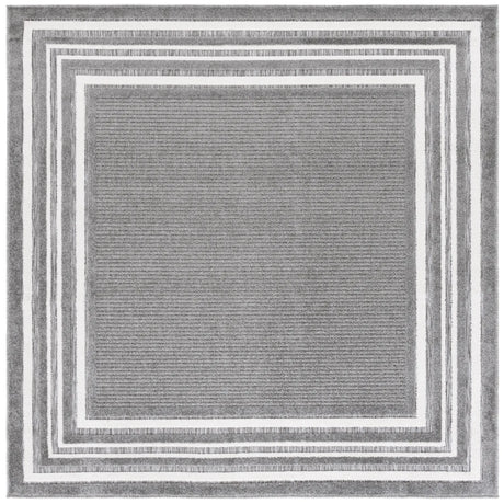 Safavieh Cabana 6'-7" x 6'-7" Rug in Grey / Ivory