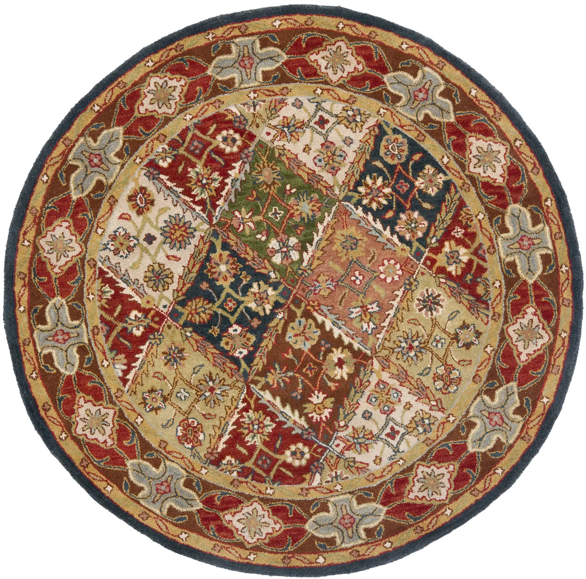 Safavieh Heritage 6'-0" x 6'-0" Rug in Green / Red
