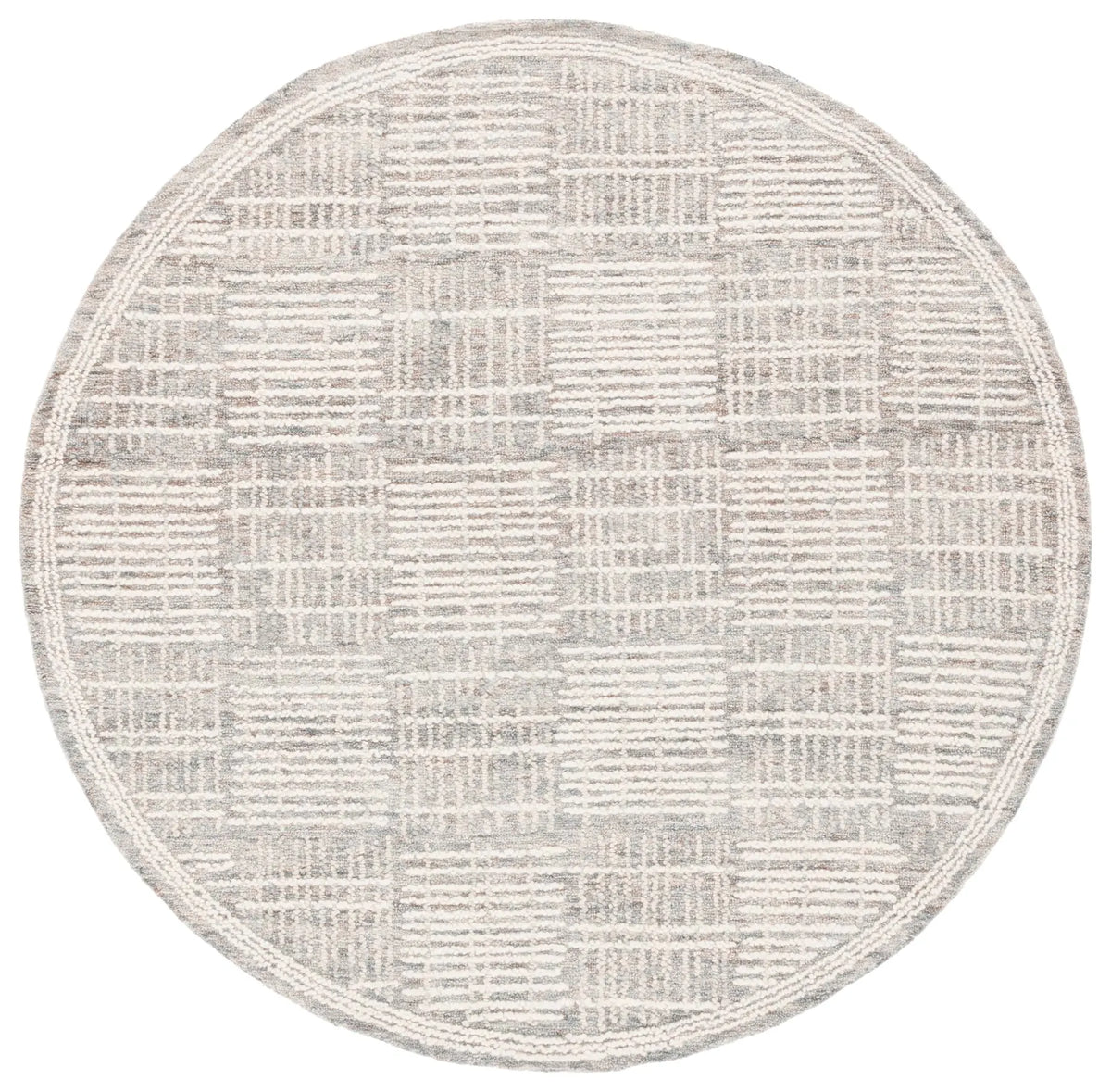 Safavieh Abstract 6'-0" x 6'-0" Rug in Dark Grey / Ivory