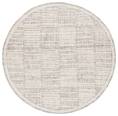 Safavieh Abstract 6'-0" x 6'-0" Rug in Dark Grey / Ivory
