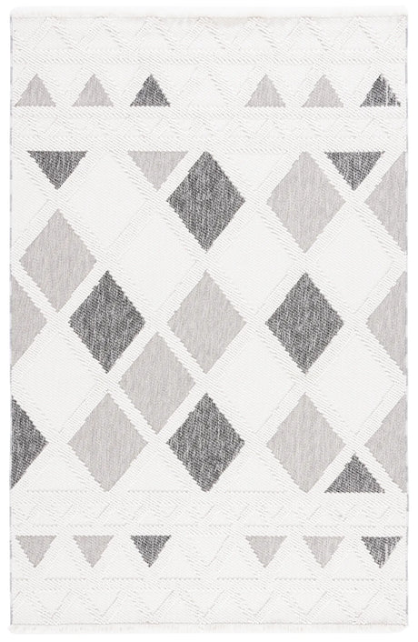 Safavieh Lotus 4'-0" x 6'-0" Rug in Ivory / Dark Grey