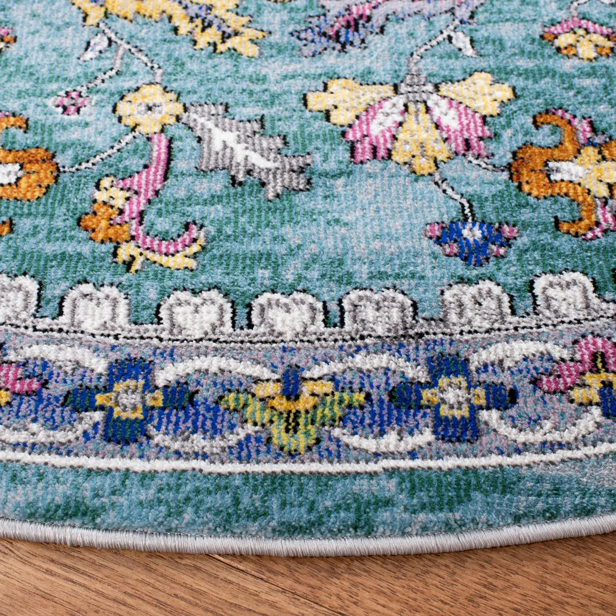 Safavieh Aria 6'-5" x 6'-5" Rug in Turquoise / Ivory