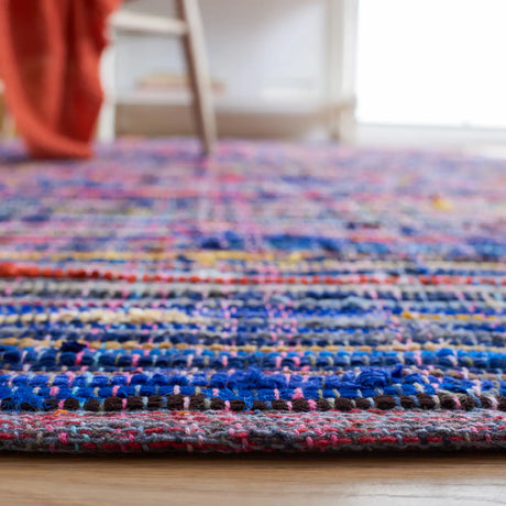 Safavieh Rag Rug 4'-0" x 6'-0" Rug in Blue / Multi