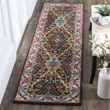 Safavieh Heritage 2'-3" x 8'-0" Rug in Charcoal / Ivory