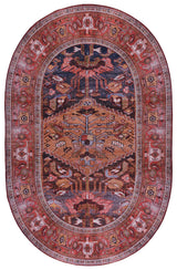 Safavieh Tucson 5'-0" x 8'-0" Rug in Navy / Rust