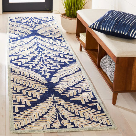 Safavieh Capri 2'-3" x 11'-0" Rug in Navy / Ivory