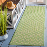 Safavieh Courtyard 2'-3" x 10'-0" Rug in Green / Beige