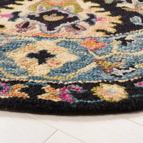 Safavieh Aspen 5'-0" x 5'-0" Rug in Black / Light Blue