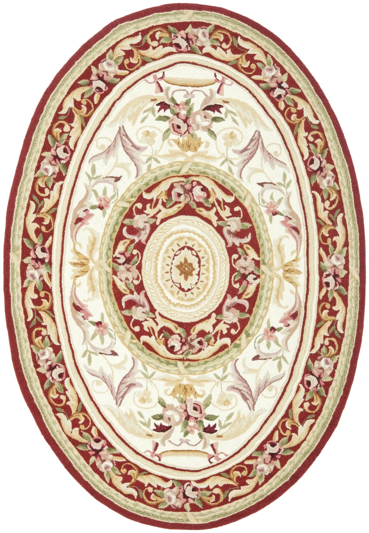 Safavieh Chelsea 4'-6" x 6'-6" Rug in Ivory / Burgundy