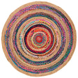 Safavieh Natural Fiber 5'-0" x 5'-0" Rug in Pink / Natural