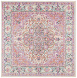 Safavieh Madison 200 6'-7" x 6'-7" Rug in Beige / Fuchsia
