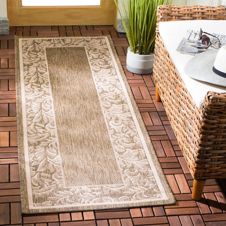 Safavieh Courtyard 2'-3" x 6'-7" Rug in Brown / Natural