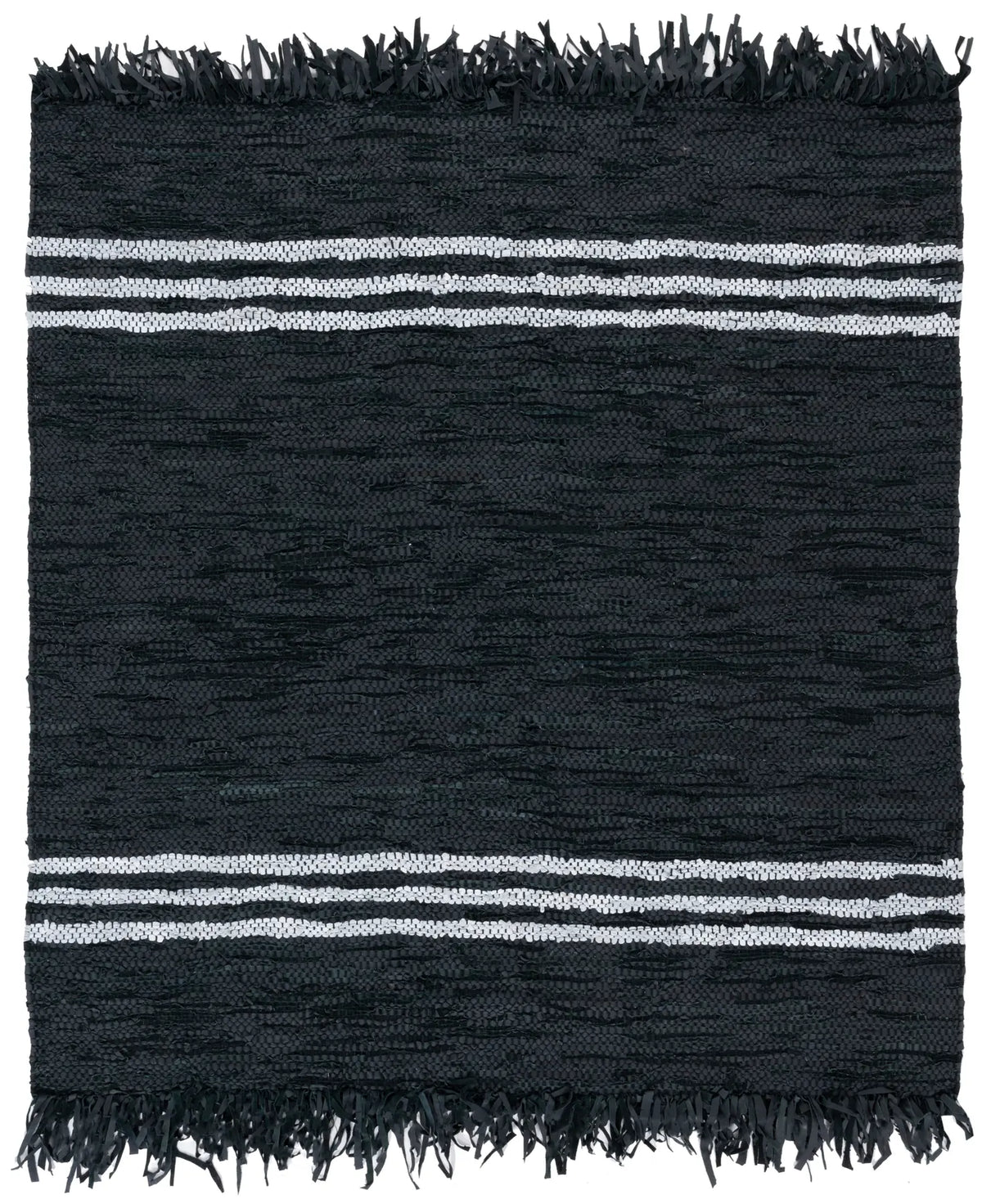 Safavieh Vintage Leather 6'-0" x 6'-0" Rug in Black / Ivory