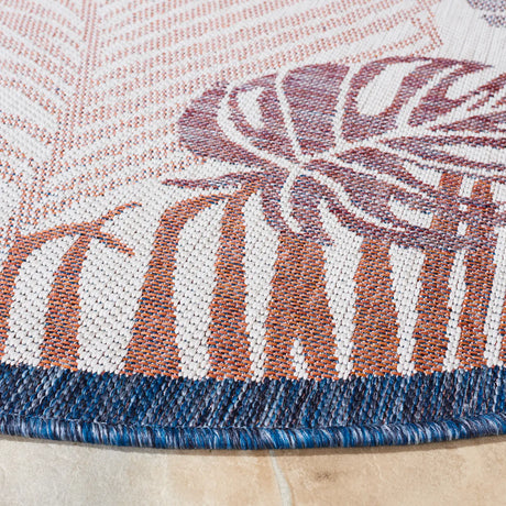 Safavieh Courtyard 6'-7" x 6'-7" Rug in Beige / Rust