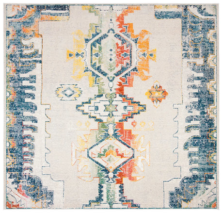 Safavieh Crystal 7'-0" x 7'-0" Rug in Light Grey / Orange