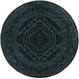 Safavieh Adirondack 6'-0" x 6'-0" Rug in Black / Teal