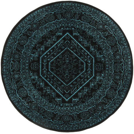 Safavieh Adirondack 6'-0" x 6'-0" Rug in Black / Teal