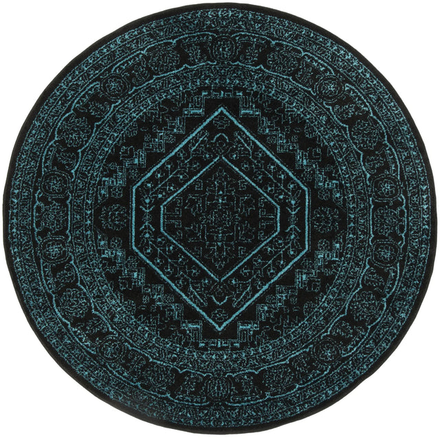 Safavieh Adirondack 6'-0" x 6'-0" Rug in Black / Teal